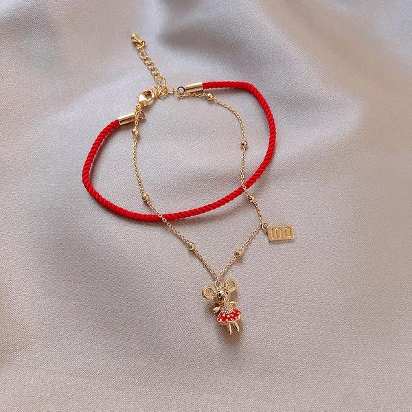 charm bracelets cute mouse bracelet for women long personality fashion girls animal jewelry trend classic birthday wedding gift, Golden;silver
charm bracelets cute mouse bracelet for women long personality fashion girls animal jewelry trend classic birthday wedding gift, Golden;silver