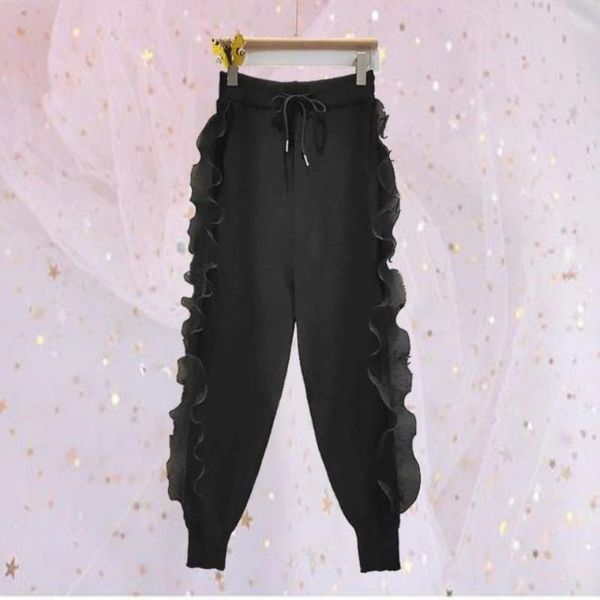 women's pants & capris high waist and slim leisure sports lace harem spring summer 2021 ear edge fashion, Black;white
women's pants & capris high waist and slim leisure sports lace harem spring summer 2021 ear edge fashion, Black;white
