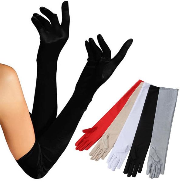 five fingers gloves women evening party formal solid color satin long finger mittens forevents activities red white rose, Blue;gray
five fingers gloves women evening party formal solid color satin long finger mittens forevents activities red white rose, Blue;gray