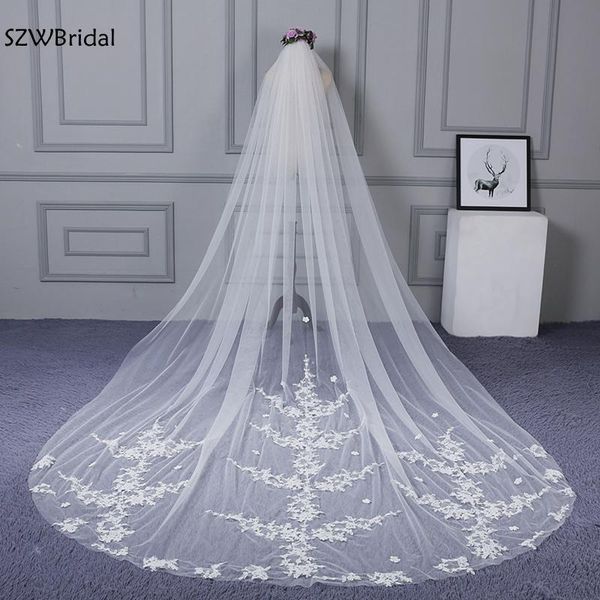 bridal veils arrival soft tulle ivory wedding veil long lace appliques with comb accessoire mariage matrimonio, Black
bridal veils arrival soft tulle ivory wedding veil long lace appliques with comb accessoire mariage matrimonio, Black
