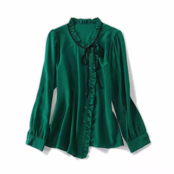 european and american women's clothing 2021 the spring long sleeved fashion single breasted green - fringed silk shirt 8gkh, White
european and american women's clothing 2021 the spring long sleeved fashion single breasted green - fringed silk shirt 8gkh, White