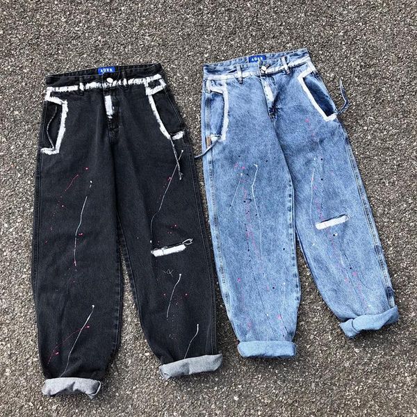 men's jeans ader error galaxy splash ink ripped men women adererror high street fashion washed denim trousers pants, Blue
men's jeans ader error galaxy splash ink ripped men women adererror high street fashion washed denim trousers pants, Blue