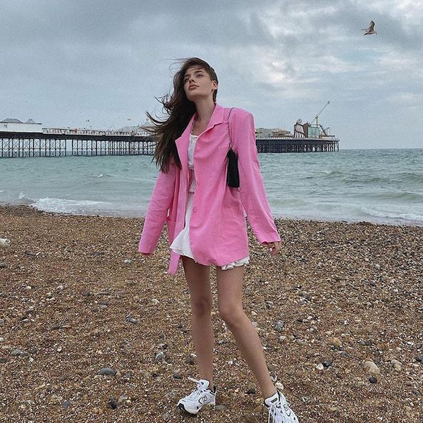 autumn & winter 2021 women's long sleeve medium length casual fashion street shooting blazer y2k modestraÃe schieÃen suits blazers, White;black
autumn & winter 2021 women's long sleeve medium length casual fashion street shooting blazer y2k modestraÃe schieÃen suits blazers, White;black