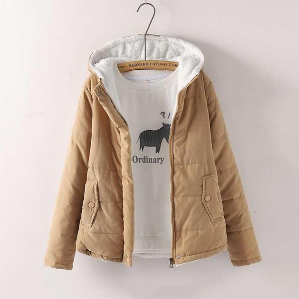 women's jackets autumn winter quilted coats women solid color long-sleeved hooded warm overcoats lamb cashmere liner outerwear jacket, Black;brown
women's jackets autumn winter quilted coats women solid color long-sleeved hooded warm overcoats lamb cashmere liner outerwear jacket, Black;brown