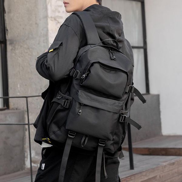 japanese trendy large-capacity travel bag fashion casual men's blackpack backpack
japanese trendy large-capacity travel bag fashion casual men's blackpack backpack