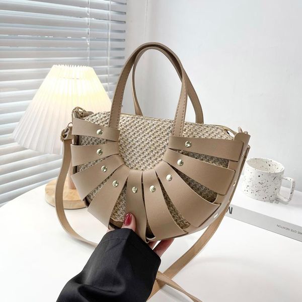 evening bags fashion leather patchwork straw circular shoulder hollow out knitting crossbody beach bag sac a main purses luxury designer
evening bags fashion leather patchwork straw circular shoulder hollow out knitting crossbody beach bag sac a main purses luxury designer