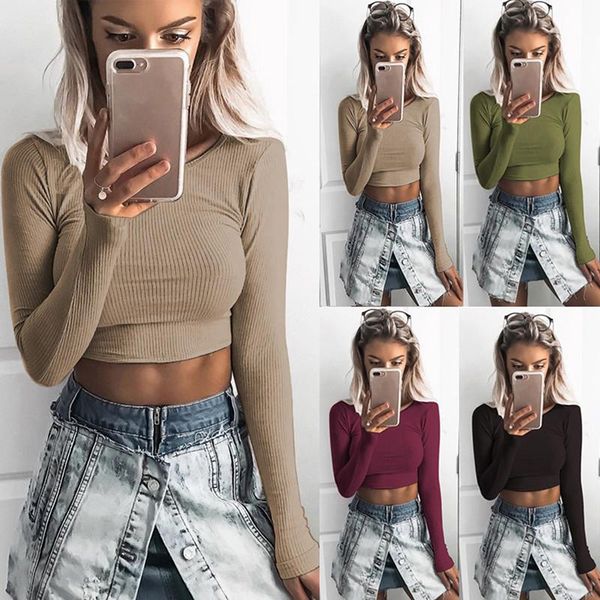 solid basic long sleeve womens t shirt casual black white fashion crop ladies korean tee women's t-shirt
solid basic long sleeve womens t shirt casual black white fashion crop ladies korean tee women's t-shirt
