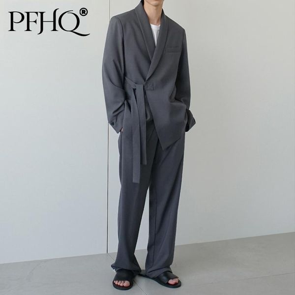 men's suits & blazers pfhq korean trend cotton suit coat loose casual bandage belt 2021 spring autumn blazer khaki clothing 21d3170, White;black
men's suits & blazers pfhq korean trend cotton suit coat loose casual bandage belt 2021 spring autumn blazer khaki clothing 21d3170, White;black