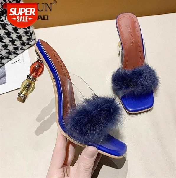 new summer pumps women shoes sandals pvc transparent feather crystal high heels fur pointed toe mules slides furry slippers #ks11, Black
new summer pumps women shoes sandals pvc transparent feather crystal high heels fur pointed toe mules slides furry slippers #ks11, Black