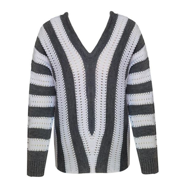 women's sweaters 2021 women v-neck knitted sweater long sleeve loose stripe knitting casual pullover autumn blouse jumper femme, White;black
women's sweaters 2021 women v-neck knitted sweater long sleeve loose stripe knitting casual pullover autumn blouse jumper femme, White;black