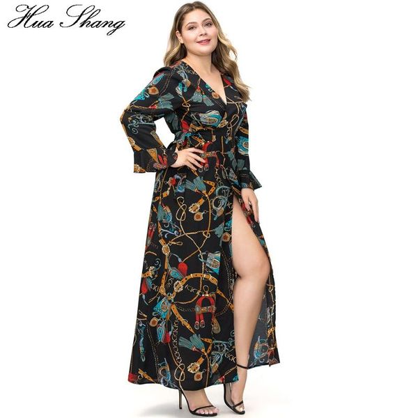 casual dresses high split dress plus size women summer v neck long sleeve chain print retro vintage belted maxi wrap, Black;gray
casual dresses high split dress plus size women summer v neck long sleeve chain print retro vintage belted maxi wrap, Black;gray
