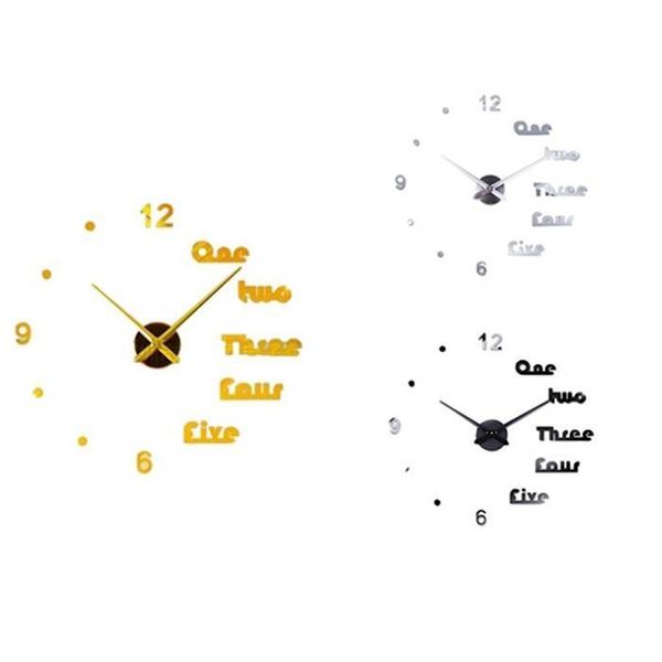 wall clocks creative 3d modern clock sticker home black/silver/gold decoration
wall clocks creative 3d modern clock sticker home black/silver/gold decoration