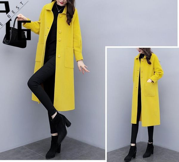 women's wool & blends a16 coat female long section autumn and winter lantern sleeve woolen over the knee, Black
women's wool & blends a16 coat female long section autumn and winter lantern sleeve woolen over the knee, Black