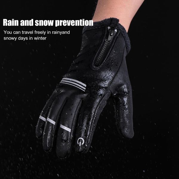 reflective waterproof fleece cycling gloves touch screen skiing biking portable dustproof for wheel up, Black
reflective waterproof fleece cycling gloves touch screen skiing biking portable dustproof for wheel up, Black