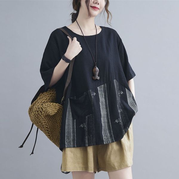 oversized women cotton linen casual t-shirts new arrival summer simple style patchwork print loose female tees s3645 210412, White
oversized women cotton linen casual t-shirts new arrival summer simple style patchwork print loose female tees s3645 210412, White