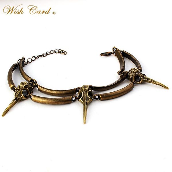 bangle wish card bird skull bracelet vintage rusty wizard evil magic gothic jewelry men's fashion banquet friends gift, Black
bangle wish card bird skull bracelet vintage rusty wizard evil magic gothic jewelry men's fashion banquet friends gift, Black