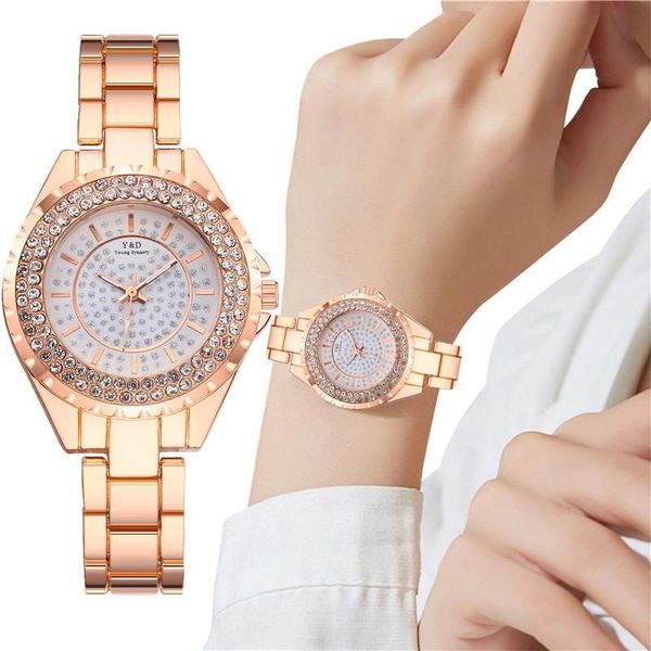wristwatches fashion watch ladies temperament trend full diamond business steel band quartz, Slivery;brown
wristwatches fashion watch ladies temperament trend full diamond business steel band quartz, Slivery;brown