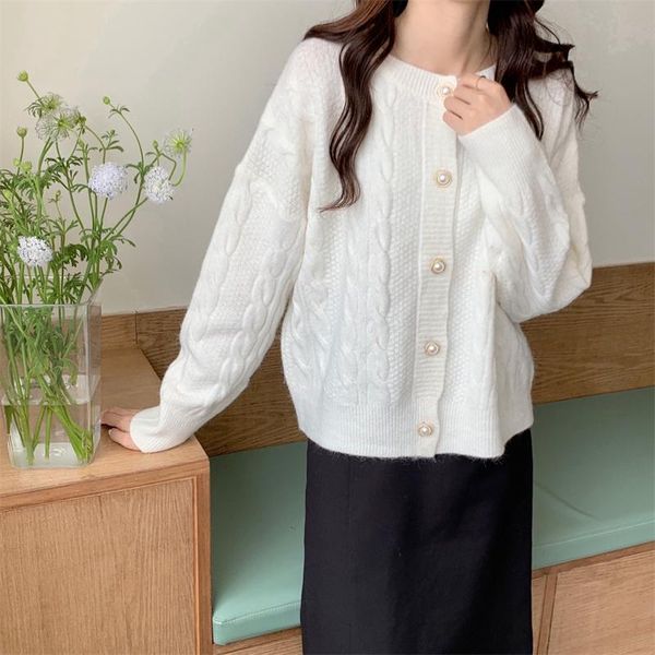 women's knits & tees qila autumn winter twist woven sweet all-match sweater knitted coat soft comfortable loose button cardigan for wom, White
women's knits & tees qila autumn winter twist woven sweet all-match sweater knitted coat soft comfortable loose button cardigan for wom, White