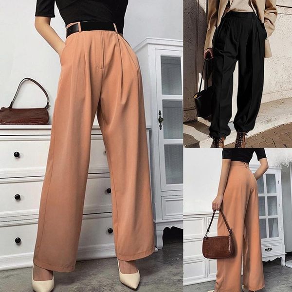 spring autumn office lady wide leg pants solid loose high waist casual women suit female women's & capris, Black;white
spring autumn office lady wide leg pants solid loose high waist casual women suit female women's & capris, Black;white