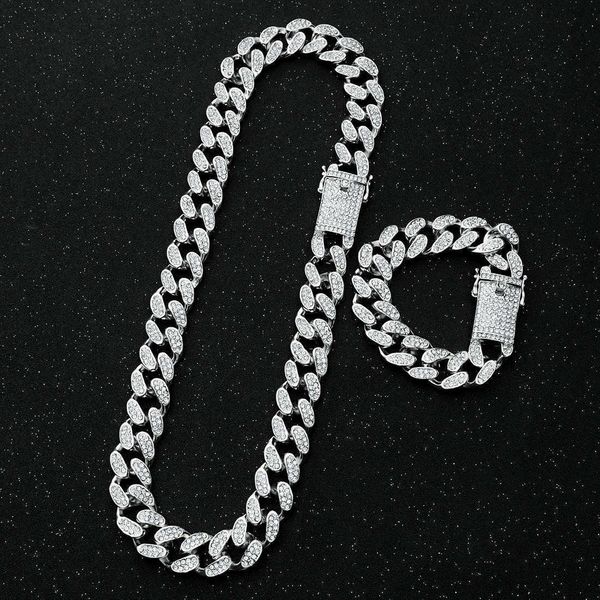 ras neck necklace with 20mm mesh cuban chain, hip-hop jewelry, men's crystal diamond ice necklace q0809, Silver
ras neck necklace with 20mm mesh cuban chain, hip-hop jewelry, men's crystal diamond ice necklace q0809, Silver