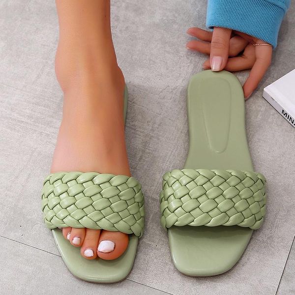 slippers casual women slipper weave home ladies flat sandal summer comfortable round head toe solid color daily shoes, Black
slippers casual women slipper weave home ladies flat sandal summer comfortable round head toe solid color daily shoes, Black