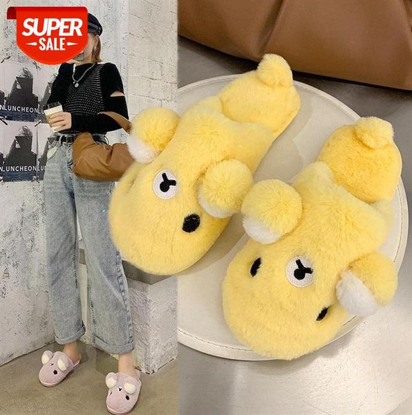 home cotton slippers women cartoon cute warm plus velvet #sp91, Black
