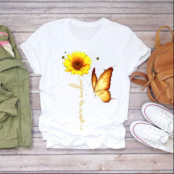 watercolor butterfly sunflower printing womens t shirts summer autumn print graphic tee, White
watercolor butterfly sunflower printing womens t shirts summer autumn print graphic tee, White