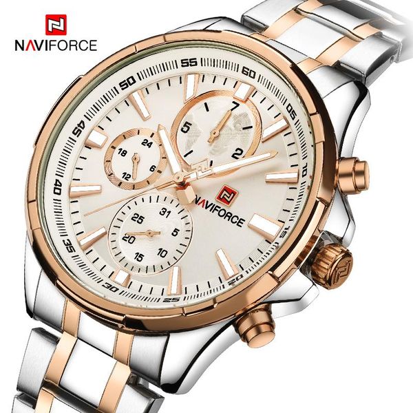 wristwatches 2021 naviforce watches men business fashion mens stainless steel week display luminous male clock, Slivery;brown
wristwatches 2021 naviforce watches men business fashion mens stainless steel week display luminous male clock, Slivery;brown