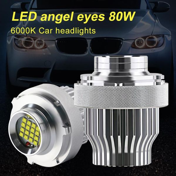 car headlights 2pcs bulb cree led lights halo ring angel eye 80w 6000k 4800lm decoding for e60lci automobiles accessories
car headlights 2pcs bulb cree led lights halo ring angel eye 80w 6000k 4800lm decoding for e60lci automobiles accessories