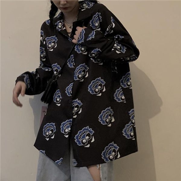 spring blouse women retro harajuku personality printing lapel long-sleeved buttons oversized streetwear bf boyfriend fun shirt women's, White
spring blouse women retro harajuku personality printing lapel long-sleeved buttons oversized streetwear bf boyfriend fun shirt women's, White