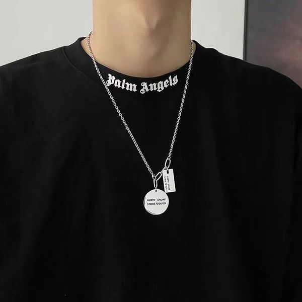 fashion design titanium steel english round brand pendant men's necklace daily wear jewelry, Silver
fashion design titanium steel english round brand pendant men's necklace daily wear jewelry, Silver