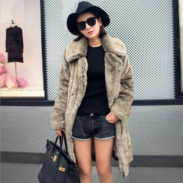 women's fur & faux m-6xl winter fashion women long section overcoats coat female stitching coats plus size casual outwear l1437 ry42, Black
women's fur & faux m-6xl winter fashion women long section overcoats coat female stitching coats plus size casual outwear l1437 ry42, Black