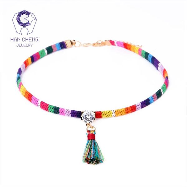 chokers hancheng fashion multicolor knitting ribbon zircon tassel pendant choker necklace women necklaces bohemia collar jewelry bijoux, Golden;silver
chokers hancheng fashion multicolor knitting ribbon zircon tassel pendant choker necklace women necklaces bohemia collar jewelry bijoux, Golden;silver