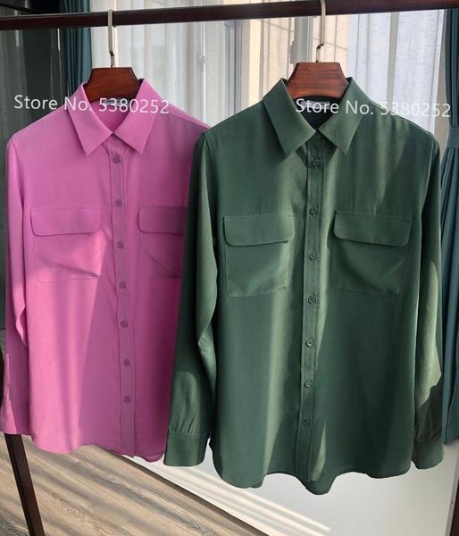 100% silk women soft blouse turn-down collar long sleeve lady office wear shirt double pockets business blouses and shirts women's &, White
100% silk women soft blouse turn-down collar long sleeve lady office wear shirt double pockets business blouses and shirts women's &, White