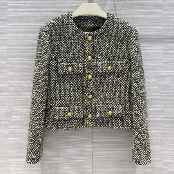 women's jackets fashion wool blend knitted tweed jacket women jacquard lining o-neck long sleeve button short coat lady 2021, Black;brown
women's jackets fashion wool blend knitted tweed jacket women jacquard lining o-neck long sleeve button short coat lady 2021, Black;brown