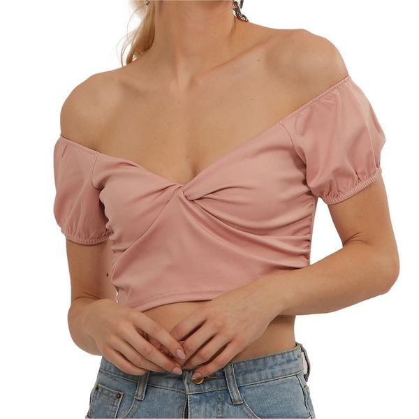 women's t-shirt summer short sleeve off shoulder pleated chest crop 2021 y2k club street solid color female, White
women's t-shirt summer short sleeve off shoulder pleated chest crop 2021 y2k club street solid color female, White
