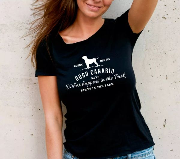 sale dogo canario what happens in the park dog slogan ladies t-shirt dog xxl, White;black
sale dogo canario what happens in the park dog slogan ladies t-shirt dog xxl, White;black