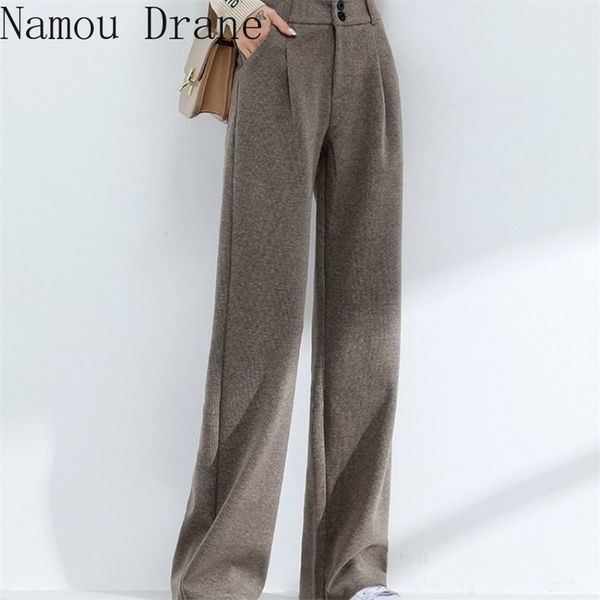 woolen wide-leg pants women's autumn and winter high waist drape casual thick loose ground straight trousers 210429, Blue
woolen wide-leg pants women's autumn and winter high waist drape casual thick loose ground straight trousers 210429, Blue