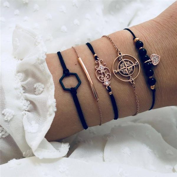 charm bracelets 5 pcs/set compass heart for women boho rope leather bracelet party jewelry gifts wholesale drop, Golden;silver
charm bracelets 5 pcs/set compass heart for women boho rope leather bracelet party jewelry gifts wholesale drop, Golden;silver