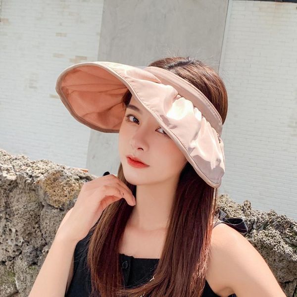 wide brim hats sun protection beach hat korea shell women visors cap uv sunhat sunshade breathable sunscreen, Blue;gray
wide brim hats sun protection beach hat korea shell women visors cap uv sunhat sunshade breathable sunscreen, Blue;gray
