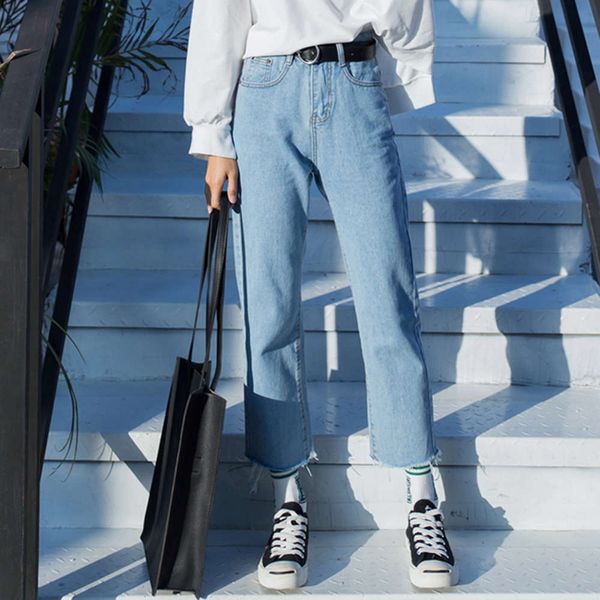 women's jeans 2021 summer high waist slim quarter straight tube loose wide leg pants 4w0d, Blue
women's jeans 2021 summer high waist slim quarter straight tube loose wide leg pants 4w0d, Blue