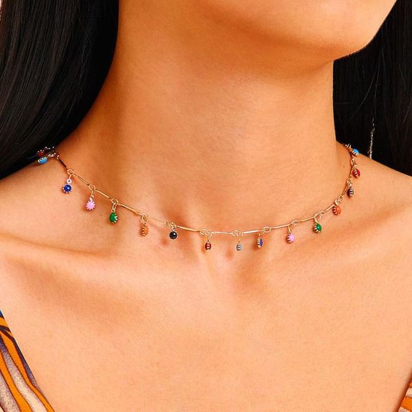 chains source manufacturer jewelry fashion in europe and america sunflower gem manual tide xl710 contracted lady's necklace, Silver
chains source manufacturer jewelry fashion in europe and america sunflower gem manual tide xl710 contracted lady's necklace, Silver