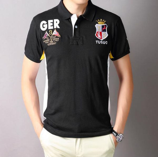 men's polos s-6xl plus size 100% cotton badge embroidery shirt for men short-sleeved patchwork quality summer clothing, White;black
men's polos s-6xl plus size 100% cotton badge embroidery shirt for men short-sleeved patchwork quality summer clothing, White;black