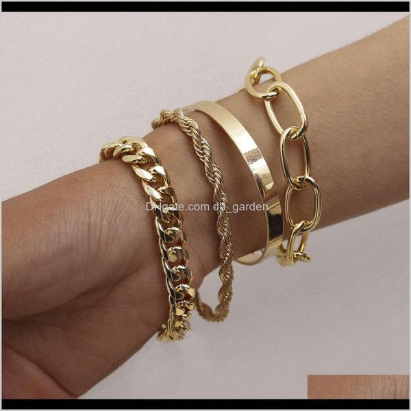 other bracelets jewelry drop delivery 2021 4 pieces of metal set bracelet design simple hip hop fashion cool wind street dancer wqjgh, Golden;silver
other bracelets jewelry drop delivery 2021 4 pieces of metal set bracelet design simple hip hop fashion cool wind street dancer wqjgh, Golden;silver