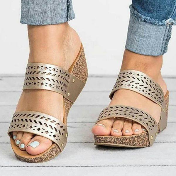 slippers women summer hollow out pu leather wedges platform peep toe casual beach outdoor slides ladies shoes zapatos de mujer, Black
slippers women summer hollow out pu leather wedges platform peep toe casual beach outdoor slides ladies shoes zapatos de mujer, Black
