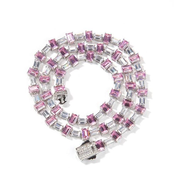 chains hip hop pink white square cz stone bling iced out tennis link chain chokers necklaces for men women rapper jewelry, Silver
chains hip hop pink white square cz stone bling iced out tennis link chain chokers necklaces for men women rapper jewelry, Silver