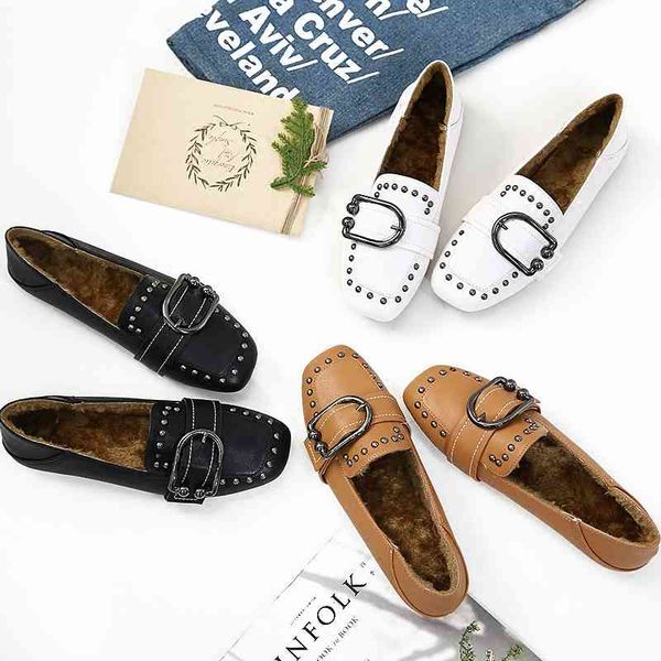 dress shoes mules woman flat heel rivets fur square toe metal buckle decoration plush slip on loafers women thickening flats hl02, Black
dress shoes mules woman flat heel rivets fur square toe metal buckle decoration plush slip on loafers women thickening flats hl02, Black