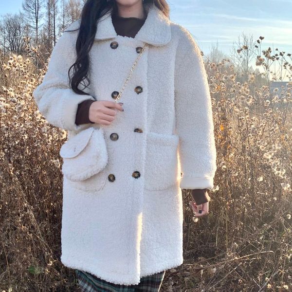 women's & blends autumn and winter harajuku casual women lamb wool coat long sleeve thick warm coats mujer send satchel stx1, Black
women's & blends autumn and winter harajuku casual women lamb wool coat long sleeve thick warm coats mujer send satchel stx1, Black