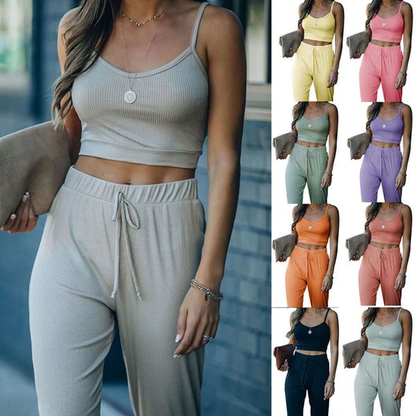 women's tracksuits tracksuitswomen tracksuitsspring and summer women's wear solid color short sling with pants sports leisure two, Gray
women's tracksuits tracksuitswomen tracksuitsspring and summer women's wear solid color short sling with pants sports leisure two, Gray