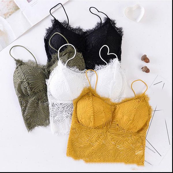 bras pad push up women tanks wireless lace bra bralette plus size fitness underwear flower pattern lingerie full, White
bras pad push up women tanks wireless lace bra bralette plus size fitness underwear flower pattern lingerie full, White